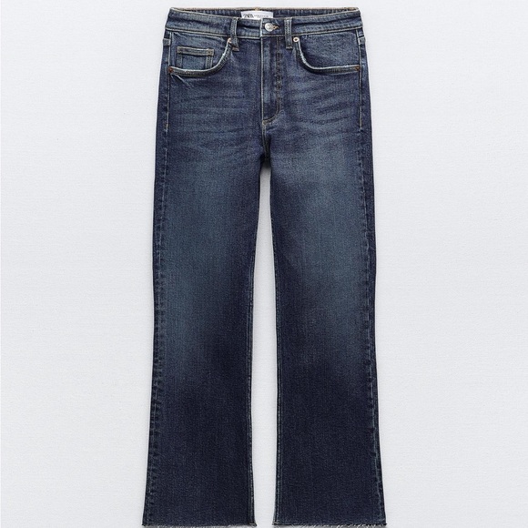 Zara Denim - Zara mid-rise Flare Cropped Jeans